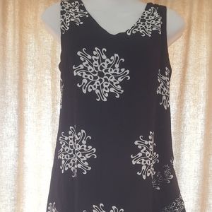 black and white sleeveless dress. size small.